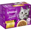 Image de WHISKAS Aromatic Selection Lot de 1 sachets portions de volaille au Choix 4 variétés de Poulet, Canard, Dinde, gibier en Sauce 12 x 85 g