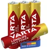 Image de VARTA Piles AAA, lot de 4, Longlife Max Power, Alcalines, 1,5V, adaptées aux appareils photo numériques, contrôleurs, tensiomètres, Made in Germany