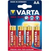 Image de VARTA Piles AA, lot de 4, Longlife Max Power, Alcalines, 1,5V, adaptées aux appareils photo numériques, contrôleurs, tensiomètres, Made in Germany