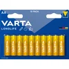 Image de VARTA Piles AA, lot de 10, Longlife, Alcalines, 1,5V, adaptées aux télécommandes, réveils, radios, horloges murales, Made in Germany