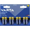 Image de VARTA Piles AA, lot de 8, Longlife Power, Alcalines, 1,5V, adaptées aux jouets, souris sans fil, lampes de poche, Made in Germany