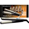 Image de Remington Lisseur Cheveux [2en1: lisse & boucle] Sleek & Curl (Léger, Design arrondi, Céramique Tourmaline, Écran LCD, 150-230°C, Turbo) Fer à lisser S6500