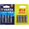 Image de Pack de 8 Piles Alcaline AAA / 1,5V Varta LR03/4
