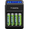Image de VARTA Chargeur pour 2/4 AA/AAA, 1x 9V, LCD Plug Charger+ | pour piles rechargeables NiMH, prise EU, 1x USB-appareil, noir, Incl. 4x AA 2100 mAh