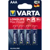 Image de Varta long life 4703 batteries Max power, AAA, 4-Blister