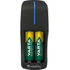 Image de VARTA Chargeur de Piles, incl. 2X AA 2100mAh, chargeur pour piles rechargeables, charge 2 AA/AAA simultanément, Mini Charger