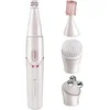 Image de Remington Épilateur Électrique Smooth&Silky [Kit Soin 3en1] - Épilateur Visage Longue Durée, Brosse Nettoyante, Tête Massante, Mini-Tondeuse - Fonctionne à Pile - EP7070