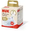 Image de NUK Nature Sense Tétines pour biberons| 0-18 mois | Valve anti-coliques | Taille M | Sans BPA | 2 unités