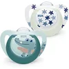 Image de NUK Star Night & Day Tétine pour bébé | 6-18 mois | Sucettes phosphorescentes | Silicone sans BPA | Crocodile vert | 2 pièces