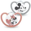 Image de NUK Tétine Space | 18-36 mois | Sucettes avec aérations extra-larges | Silicone sans BPA | Disney Mickey et Minnie Mouse, gris et rose | 2 unités
