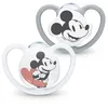 Image de NUK Tétine Space | 18-36 mois | Sucettes avec aérations extra-larges | Silicone sans BPA | Disney Mickey Mouse, gris et blanc | 2 unités