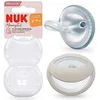 Image de NUK MommyFeel Sucette pour bébé | 0-9 mois | Sucettes compatibles avec l'allaitement | Silicone sans BPA | Bleu jeans et gris-beige | Lot de 2