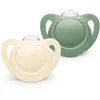 Image de Lot de 2 Sucettes NUK For Nature Silicone 6-18m Vert - Nuk