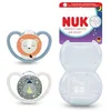 Image de NUK Perfect Match Air Night Sucettes | 6-18 mois | Sucettes phosphorescentes orthodontiques favorisant l’aération et prévenant l’irritation | 95% d’acceptation par les bébés** | Lion | 2 unités