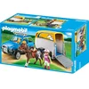 Image de Playmobil - 5223 - Jeu de Construction - Voiture avec Remorque et Cheval