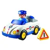 Image de Playmobil 1.2.3-6797 - Figurine - Policier Et Voiture