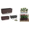 Image de LECHUZA Jardinière BALCONERA Cottage - 50 x 19 x 19 cm - Moka