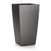 Image de Lechuza   Pot de Fleurs d'Interieur   Premium Cubico   Réserve d'Eau Intégrée   Coloris Anthracite   30 x 30 x 56 cm