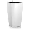 Image de Lechuza Cubico Premium 40 Kit Complet Blanc Brillant, 40 x 40 x 75 cm