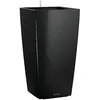 Image de Lechuza   Pot de Fleurs d'Interieur   Premium Cubico   Réserve d'Eau Intégrée   Coloris Noir   40 x 40 x 75 cm