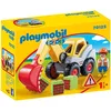 Image de Playmobil 1.2.3 70125 Pelleteuse - avec Un Personnage, Un excavateur et du matériel de Construction - Mes Premiers - Apprendre en s'amusant - pour Les Tout-Petits 18-36 Mois