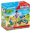 Image de Playmobil 70284 Maman avec Enfants - City Life - avec Trois Personnages, Un Buggy de Sport, Un vélo d'apprentissage, Un Casque et des Accessoires - Dès 4 Ans