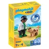 Image de Playmobil 1.2.3 70407 Vétérinaire avec Chien 1.2.3 1.2.3-18-36 Mois Ses Premiers