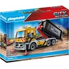 Image de Playmobil 70444 Camion avec Benne et Plateforme- City Action - La Construction- La Vie de Chantier Chantier