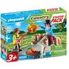 Image de Playmobil Starter Pack Cavalière et palefrenier 70505