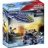 Image de Playmobil 70781 Policier Parachutiste et Quad du Bandit - City Action - avec Deux Personnages, Un véhicule et Un Parachute - Les policiers - Intervention Poursuite en Parachute - Dès 5 Ans