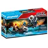 Image de Playmobil 70782 Policier avec réacteur Dorsal et canoë - City Action - avec Deux Personnages, Un canot pneumatique à Moteur et Un réacteur Dorsal - Intervention poursuites en mer - Dès 5 Ans