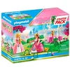 Image de Playmobil 70819 Starter Pack Princesses et Jardin Fleuri - Princess- Le Palais de Princesses- Coffret découverte idée Cadeau