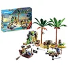 Image de Playmobil 70962 Ilôt des Pirates - Pirates - en quête du trésor - avec Deux Personnages, Un trésor et Canon pouvant Tirer - Promo Pack - Histoire & Imaginaire - Dès 4 Ans