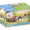 Image de Playmobil 70998 Carriole avec Enfant et Poney - Country - avec Un Personnage, Un Cheval et Une carriole de Fruits et légumes - Univers Equitation Animaux - Dès 4 Ans