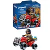 Image de Playmobil 71090 Pompier et Quad - City Action - avec Un Personnage, Un Quad avec Moteur à rétro-Friction et Divers Accessoires - Intervention Poursuite - Dès 4 Ans