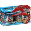 Image de Playmobil 71193 Caserne de Pompiers transportable- - Les Pompiers -