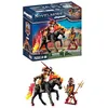 Image de Playmobil 71213 Chevalier Burnham Raider avec Cheval de feu - Novelmore - avec Un Personnage, Un Cheval et des Accessoires - Chevalier - Histoire & Imaginaire - Dès 4 Ans