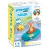Image de Playmobil 71414 1.2.3 & Disney : Tigrou avec canot - Jouet de Bain avec Le Personnage de Tigrou du Dessin animé Winnie l'ourson, Un Bateau Flottant et Un Poisson - pour Les Tout-Petits 18-36 Mois