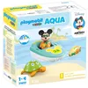 Image de Playmobil 71417 1.2.3 & Disney : Mickey avec Bateau - Jouets de Bain avec Le Personnage de Mickey Mouse, Un Bateau, Un Poisson et Une Tortue - pour Les Tout-Petits 18-36 Mois