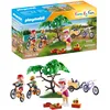 Image de Playmobil 71426 Vacanciers et vélos - Family Fun - Excursion à vélo en Famille - Comprend Trois Personnages, Trois vélos, Une remorque, des Casques et Un Sac à Dos rempli de collations - Dès 4 Ans