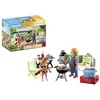 Image de Playmobil 71427 Barbecue avec Papa et Enfant - Family Fun - Comprend Deux Personnages, Un Barbecue et des Accessoires - Dès 4 Ans