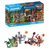 Image de Playmobil 71485 Chevaliers et catapulte - Novelmore - Duel Entre Les Chevaliers de Novelmore et Les Burnham Raiders - avec 1 Animal et 3 Personnages - Jouet Univers médiéval et Historique. Dès 4 Ans