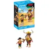Image de Playmobil 71545 Astérix : Soupalognon y Crouton et Pepe - Comprend Deux Personnages Gaulois cultes, Une épée, Une Fronde et des Accessoires - Dès 5 Ans