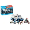 Image de Playmobil 71597 Fourgon blindé avec convoyeurs de Fonds - Action Heroes - Comprend Trois policiers, Un Voleur à Moto et Un Chien Policier - Dès 4 Ans