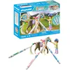 Image de Playmobil 71640 Cavalière avec crinière à colorier - Horses of Waterfall - Comprenant Un Personnage, Un Cheval et Trois marqueurs Crayola - Dès 5 Ans