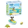 Image de Playmobil 71707 Junior & Disney : Mickey avec Bateau - Comprend Mickey, Un Bateau, Une Tortue et Un Poisson - Jouet fabriqué à partir de matières d'origine végétale - Dès 18 Mois