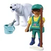 Image de Playmobil Zoo : ours polaire et gardien de zoo