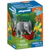 Image de Playmobil 72092 Zoo : à léphanteau et Gardien de Zoo
