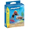 Image de Playmobil Plongeur femme avec tortue, jeu d'aventure sous-marine, thème océan, à partir de 4 ans