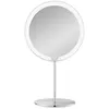 Image de Blomus MODO Miroir cosmétique LED | Miroir de maquillage sans fil en acier inoxydable mat | Tactile, 3 couleurs de lumière, intensité variable | 14 L x 20 l x 34,5 H cm | Miroir de maquillage | Miroir
